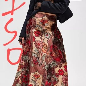 Velvet Petals Maxi Skirt